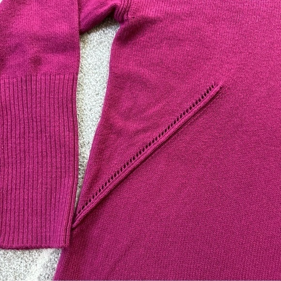 Talbots Plum Purple High Neck Button Shoulder Sweater NWT - Picture 2 of 6